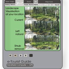 PhD landscape ecology app UI mockup