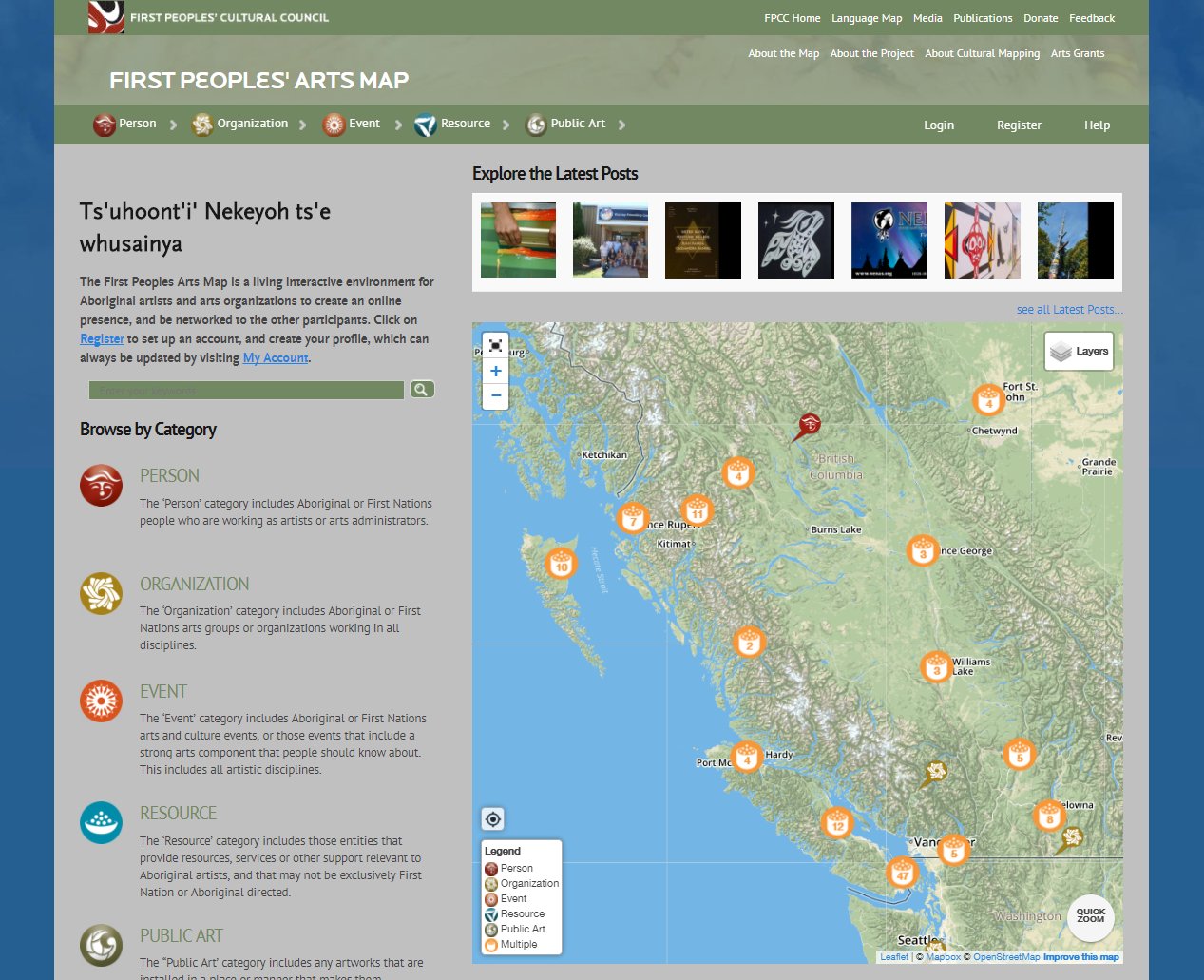 First Peoples’ Arts/Languages Map