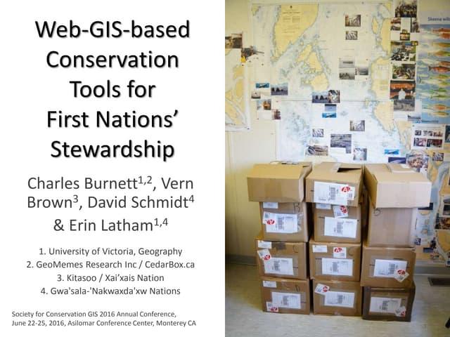 Web-GIS-based Conservation Tools for First Nations' Stewardship